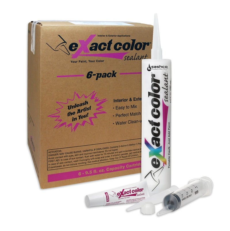 Sashco-12005 Exact Color Sealant with 9.5-Ounce Cartridge Contractor Case, 6-Pack - Image 1